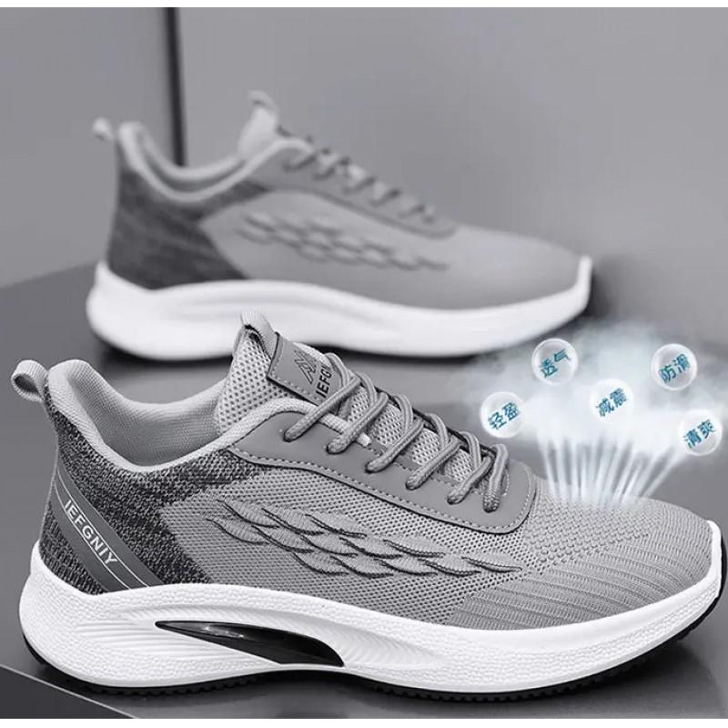 Men's 2025 Flyknit Mesh Breathable Odorous Casual Sports Shoes Men Lightweight Soft Soled Running