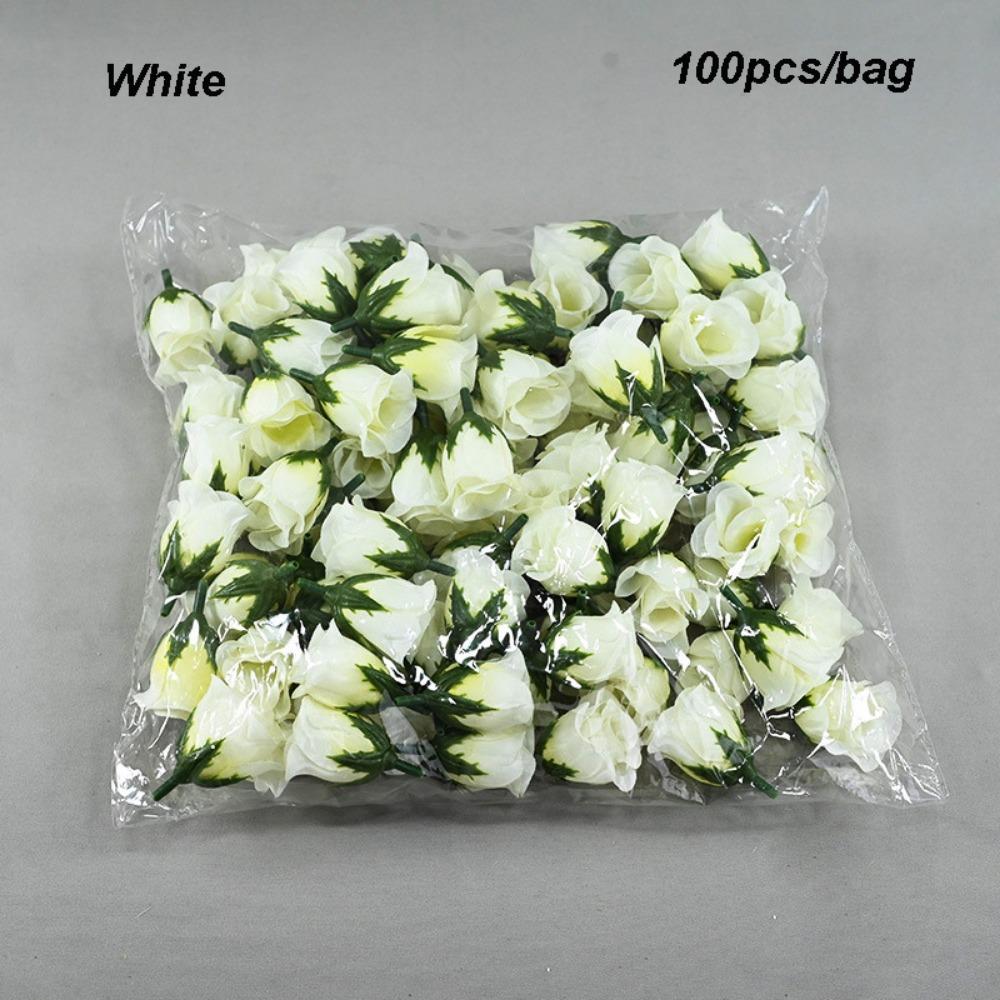 

100PCS/bag Diy Simulated Wreath 3.5*5cm Christmas Decorative Wreaths Brooch Home Decor білий