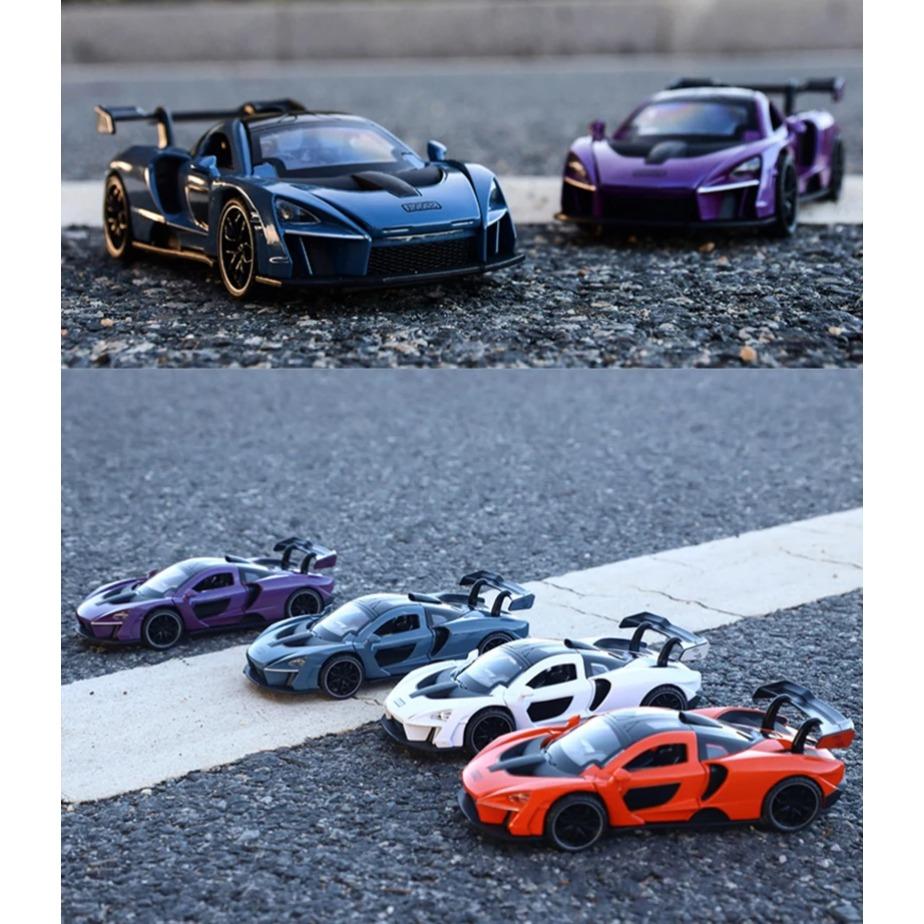 1/32 McLaren Senna Alloy Sports Car Model Diecast Metal Toy Vehicles Car Model Simulation Sound and Light Collection Kids Gifts