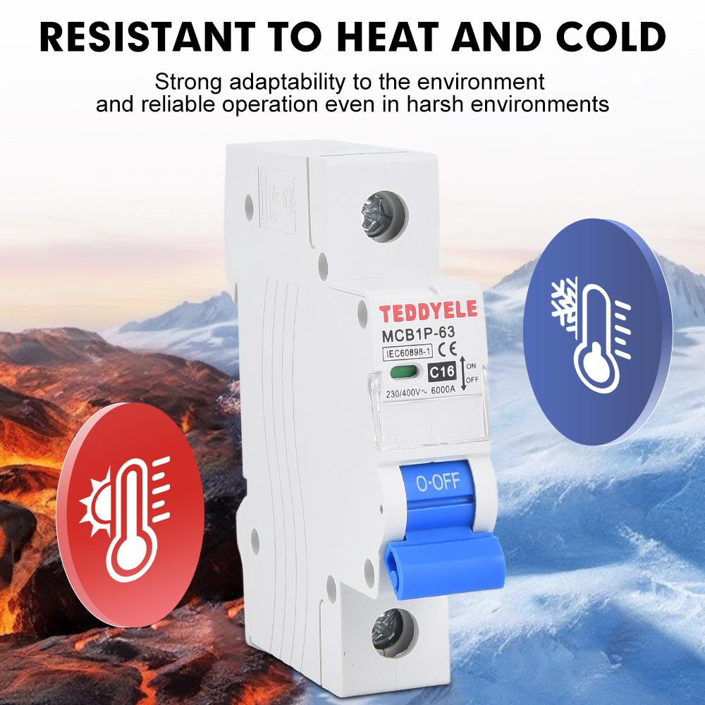 Interruttore magnetotermico TEDDYELE 1P 6-63A può scegliere AC230/400V protezione da sovraccarico cortocircuito