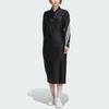 Adidas X Samuel Gui Yang Striped Colorblock Side Split Long Sleeve Dress Women Dress Black JF6666