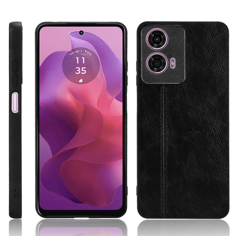 Stitching Fabric Leather Texture Case for Motorola Moto G17 Power G15 G85 G34 G54 G84 G14 G24 Cover Coque Shell Fundas