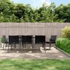VidaXL Garden Dining Set 9 Pcs Cushions Braided Resin Steel 3186984