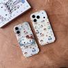 Cute Picnic Cartoon Cat Double Layer Phone Case For iPhone 17 Pro 16 15 14 Pro Max Full Coverage Shockproof Cover Girl 17pro