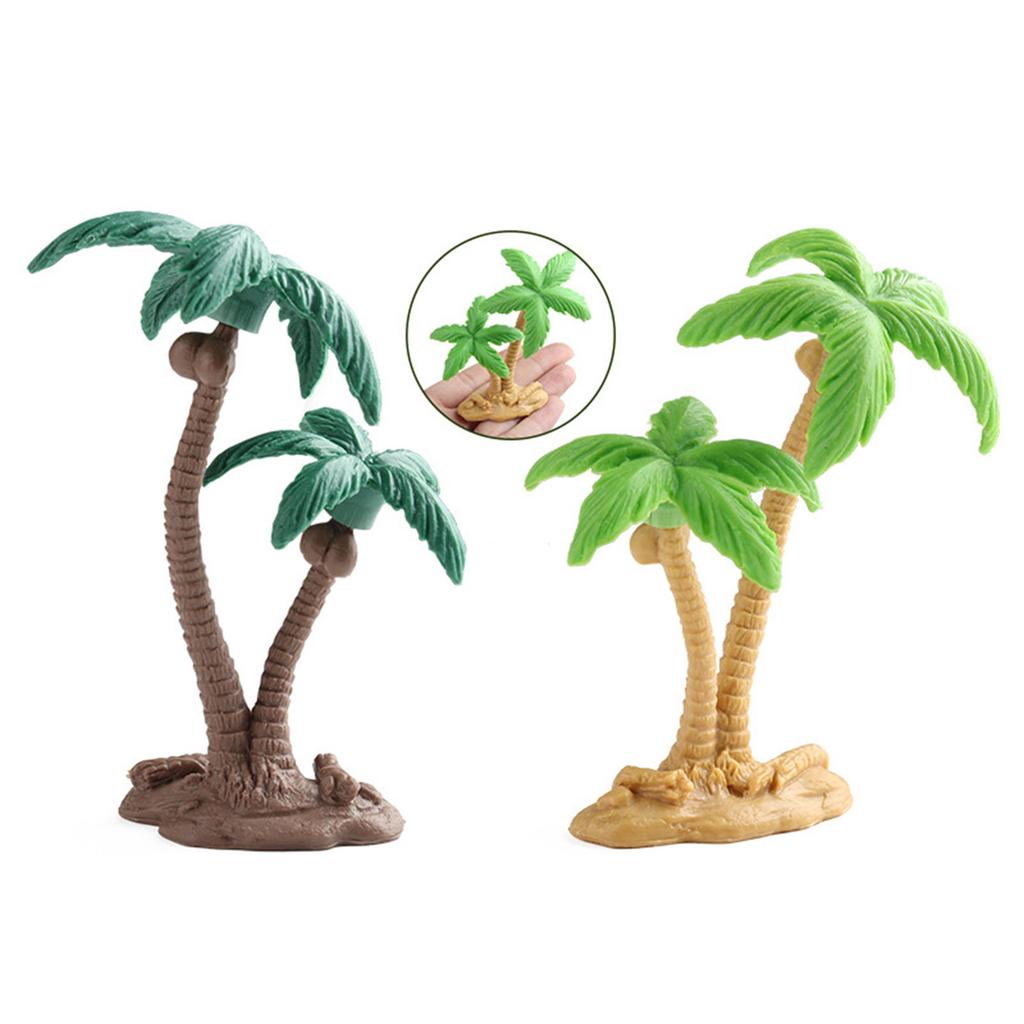 Exquisites Unique Mini Landscape Artificial Coconut Tree Model Trees Fake Miniature Trees Fairy Garden Landscape Scenery