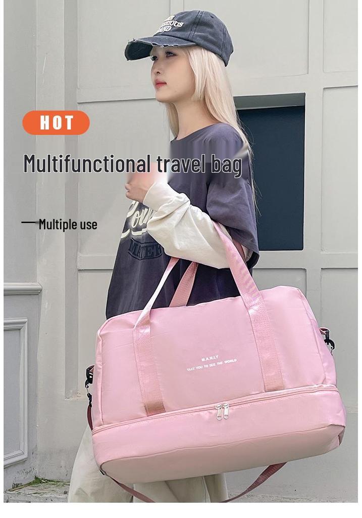 Damen Reise- und Sporttasche mit Nass-/Trockentrennung - Unisex, Wasserabweisend, Handtasche mit großem Fassungsvermögen für Kurztrips