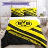 3pcs Borussia Dortmund Bedding Set Duvet Cover Closure Includes 1 Duvet Cover & 2 Pillowcases, Soft and Comfortable for All Seasons.