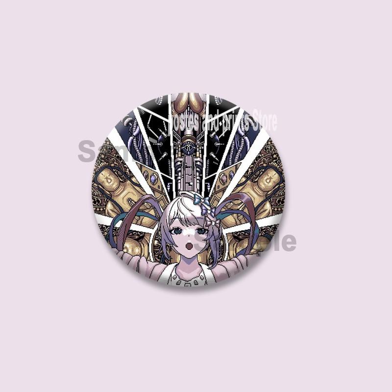 Pop Game Needy Streamer Overload Button Pins Cartoon KAngel Cosplay Badge Ame-chan Round Brooch Bag Hat Decor Jewelry Toys Gifts
