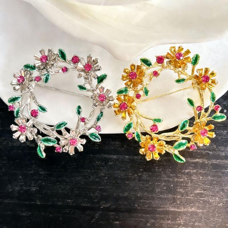 Colorful Garland Brooch, High-end and Luxurious Clothing Accessory, Belt Closure, Premium Brooch Pin