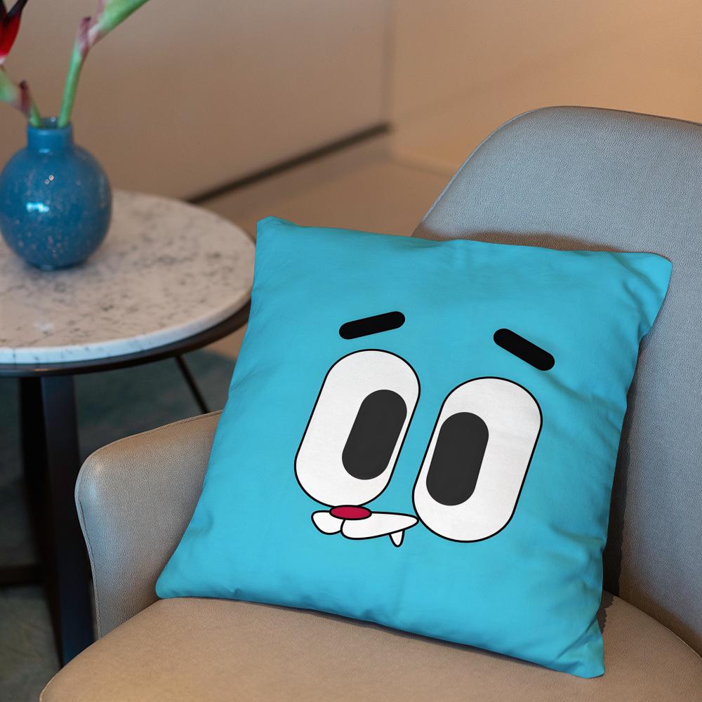 The A-Amazing World of Gumball Cushion Cover 2-in-1 Reversible Plush Pillow Cover | Car/Sofa/Bed | Perfect Gift