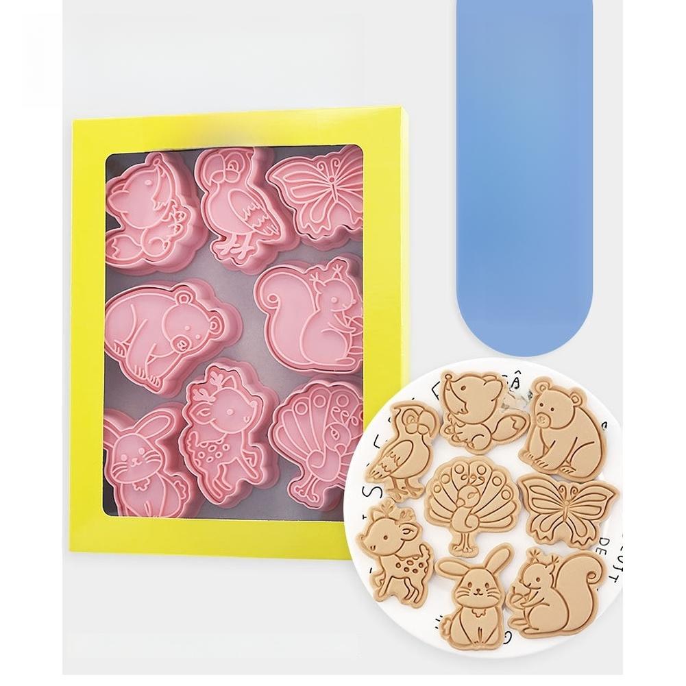 PP Tier-Keksstempel-Set inklusive Bär, Eichhörnchen und Kaninchenformen für Kekse, Fondant und Zuckerdekoration