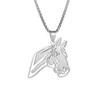 Horse Head Pendant Necklace for Women Mens Stainless Steel Animal Horse Jewelry Necklace Jewelry Jewelry