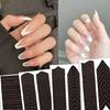 French Nail Strips Nail Art French Tip Guide Stickers Geometry Nail Stickers