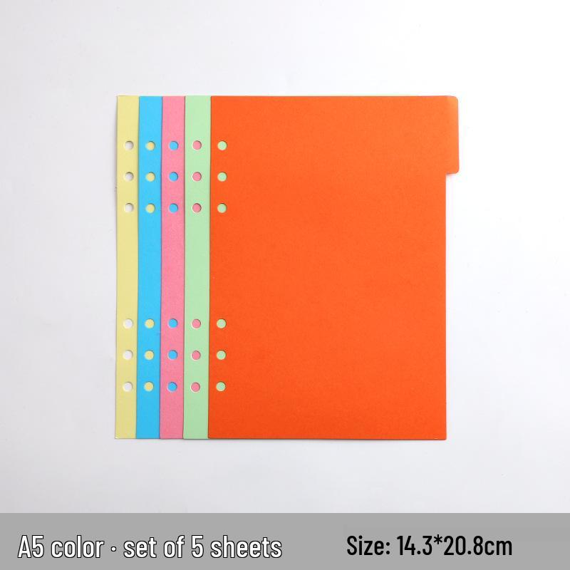 Colorful A4/B5 Loose-leaf Divider Pages for Notebooks, Universal & Customizable Index Pages