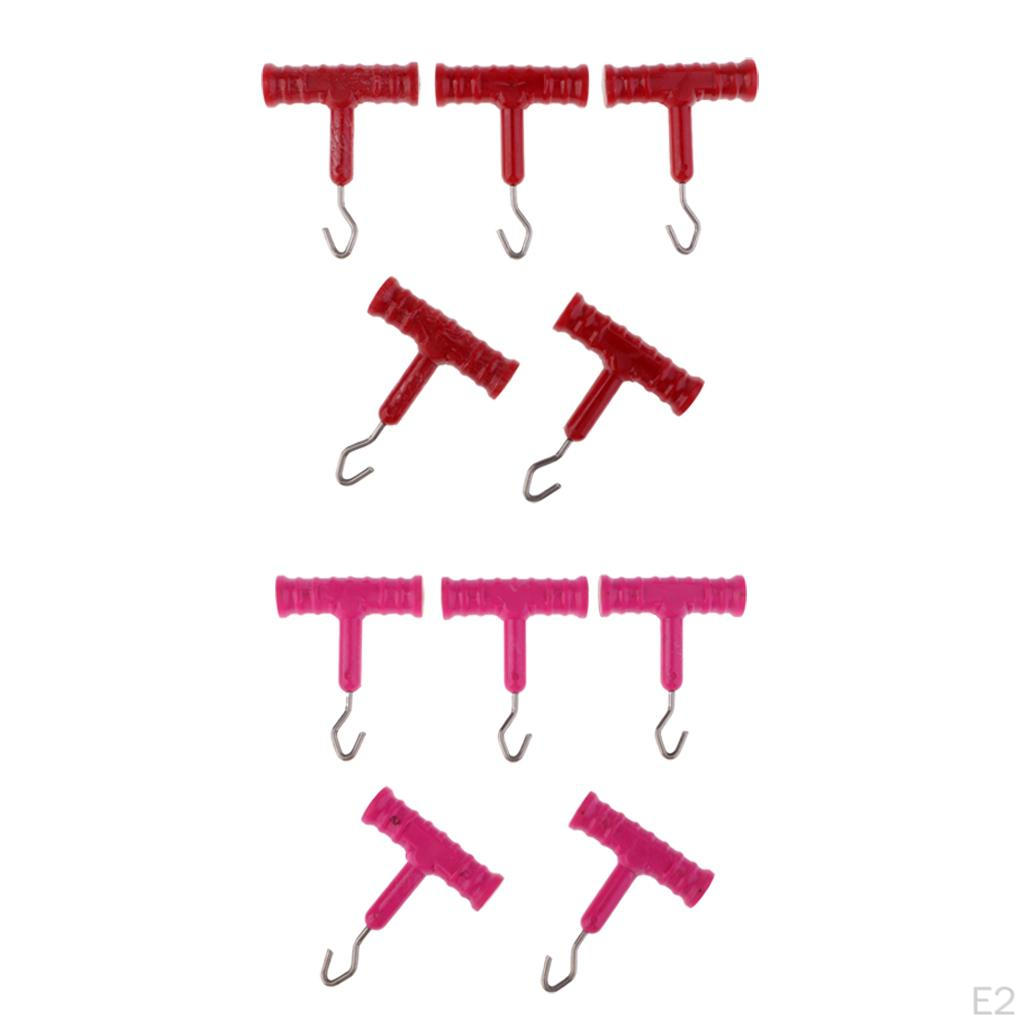 5 Pcs / Set Knot Puller Carp Fishing Hair Rig Line Making Tool