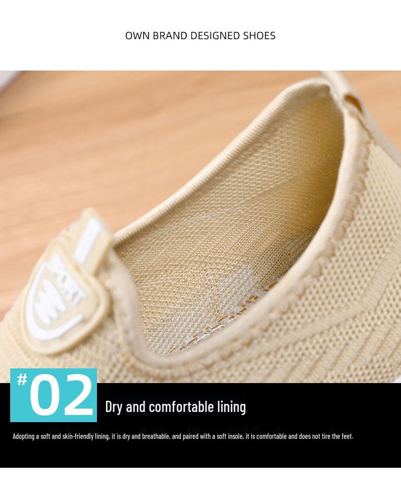 Women's Spring Breathable Plus Size Casual Lightweight Slip-on Loafers with Soft Sole