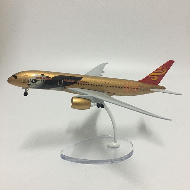 

Jason Tutu Plane Model 16cm China Hainan Airlines Boeing B787 Airplane Model Aircraft Model 1:400 Diecast Metal Planes Toy золотистый