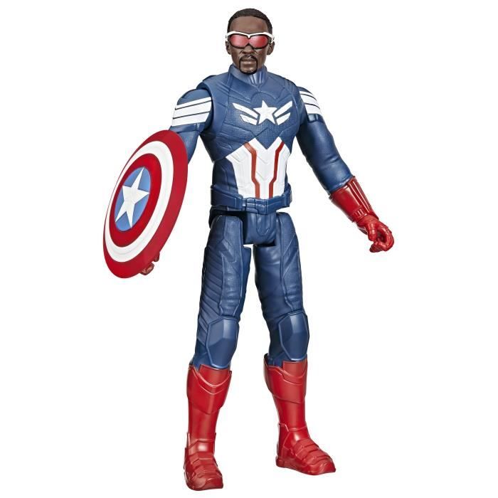 Figurine Captain America 30 Cm, Titan Hero Series, Marvel Studios Captain America Brave New World, Dès 4 Ans