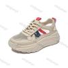 Fashion Women Platform Sneakers 2025 Summer New Hollow Breathable Height Increase Casual Shoes Comfortable Fashion Cross Tied Mesh Shoes