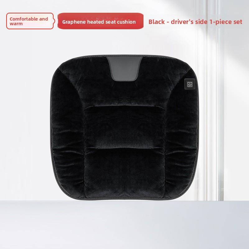 Graphene Car Heating Seat Cushion Winter Plush Car Seat Cushion Office Warm Seat Electric Heating Car Decoration