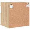 Wall Mounted TV Cabinet with LED Lights Sonoma Oak Finish 40 x 30 x 40 cm
