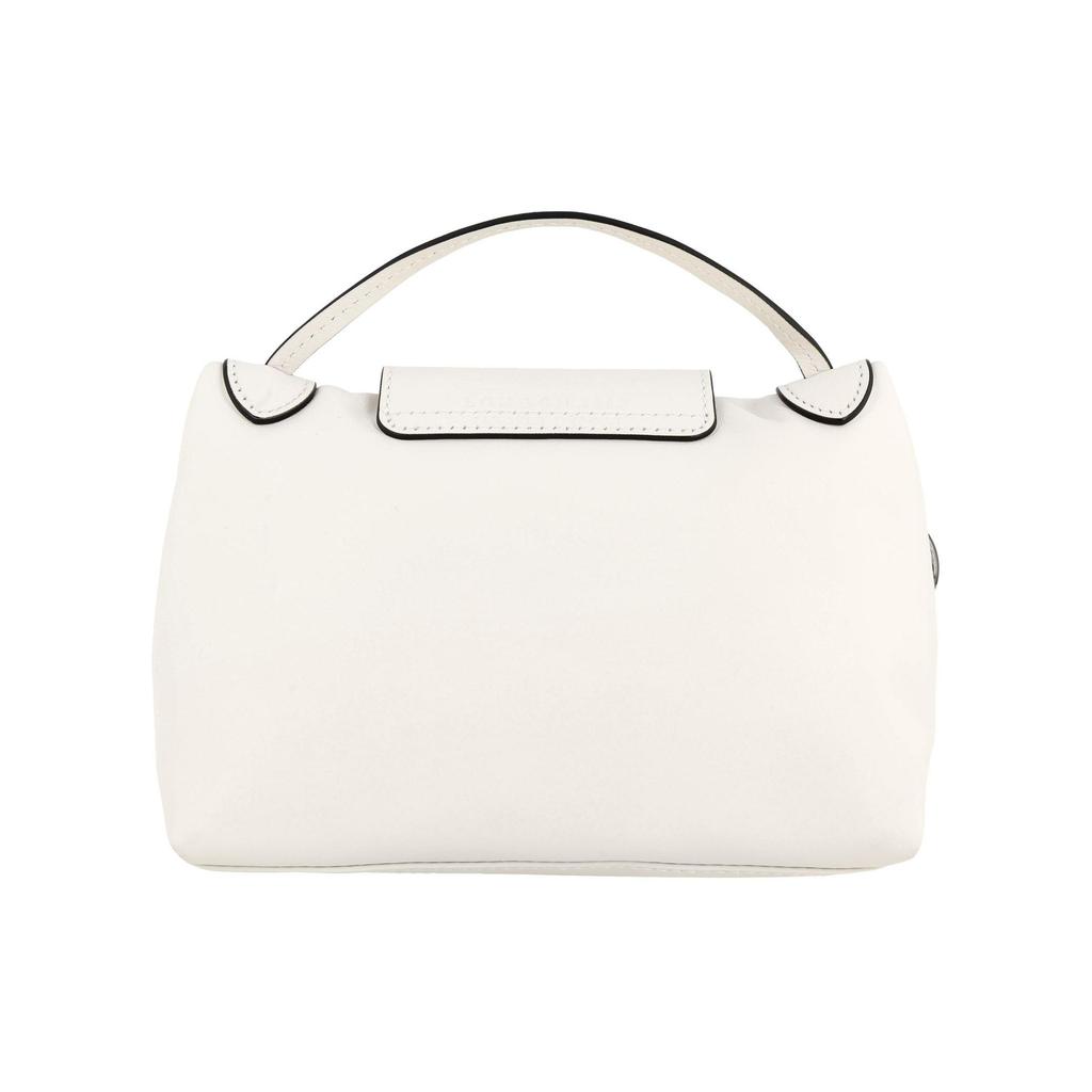 Longchamp Le Pliage Fashion Trend Snap Button Zipper Closure Leather Mahjong Shoulder Crossbody Bag Women bags Off-white 10188987037
