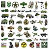 50/100 Pcs Cartoon Military Equipment Theme Stickers No Repeat for Helmet Scooter Notebook Stationery Box Suitcase Outdoor Gear