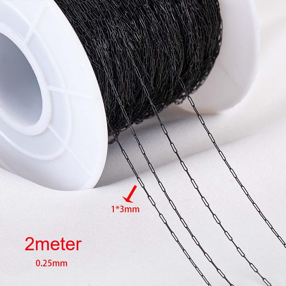2meter 1meter Black Plated Chain for Men Punk Jewelry Making Necklace Stainless Steel Trend Link Chain Chunky Chain DIY Bracelet