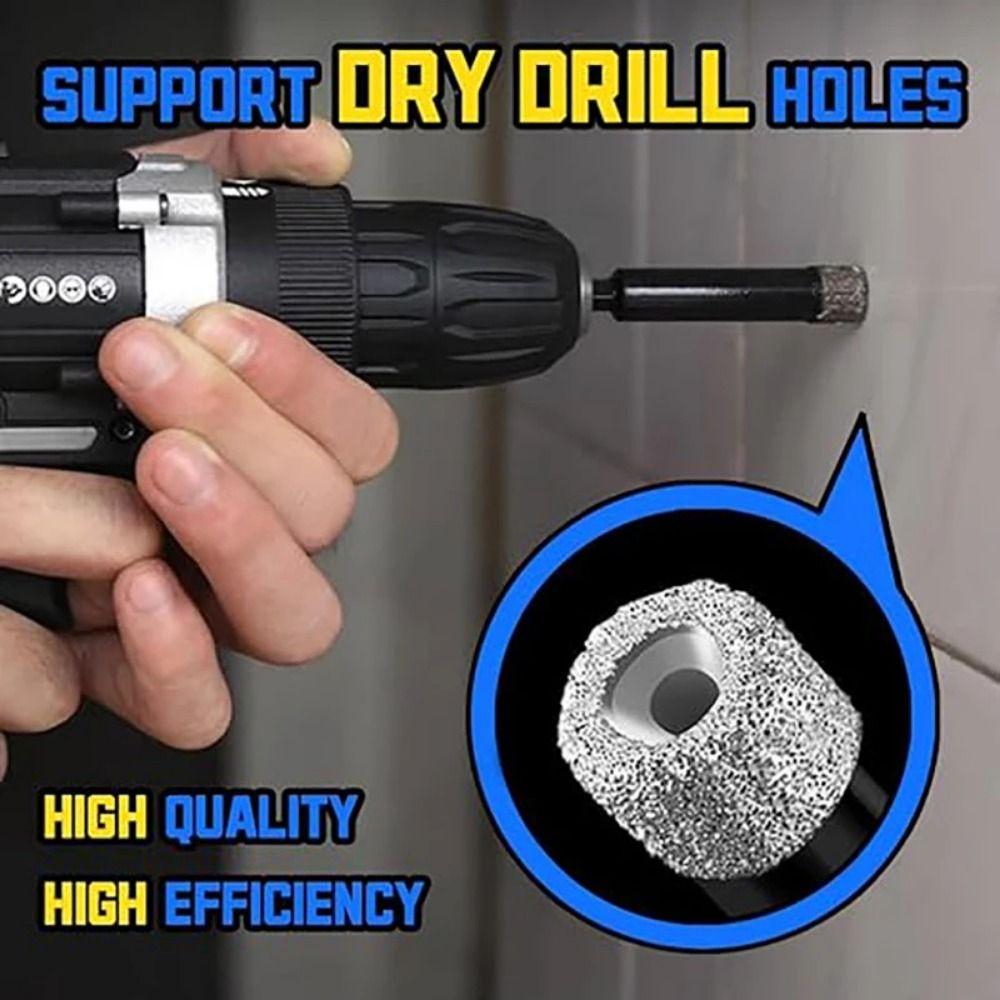6Pcs Hex Shank Tile Hole Opener Dry-drilling Tile Drill Bit  Granite Drilling