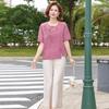 2026 New Summer Cotton & Linen Maternity Set: Stylish Short-Sleeve T-Shirt for Women, Middle-Aged & Elderly