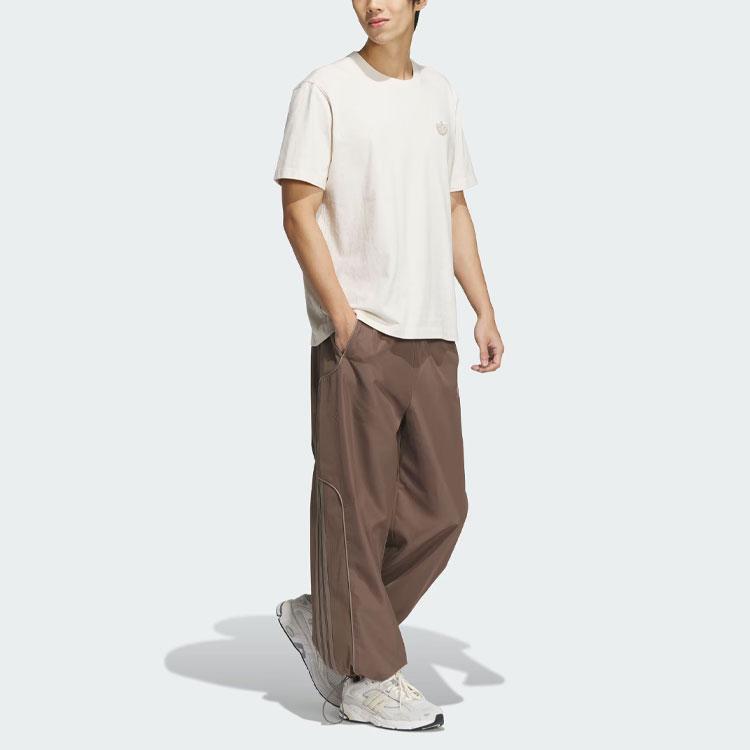 Adidas Originals 3-Stripes Pants Loose Woven Sports Pants Men Bottoms Rocky-Deep-Earth-Brown JE3479