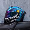 Imitation Street Car Helmet Men's Motorcycle 3C Electric Vehicle Full Helmet Autumn and Winter Knight Double Mirror Riding