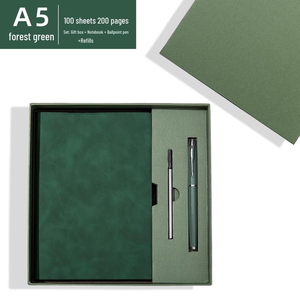 Elegant Retro Notebook & Thermos Set: Premium Gift Box for Business Meetings
