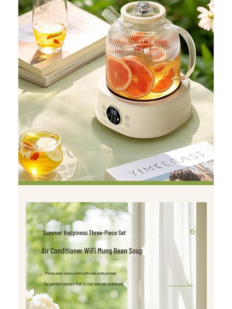 All-Glass Health Kettle - Multi-functional, Temperature-Controlled Tea Brewer for Home and Office
