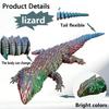 3D Printed Lizard Statue, Flexible 3D Printed Animal, Colorful Figurines Statue, Gifts, 36.5Cm/14.37In, 23.5Cm/9.25In