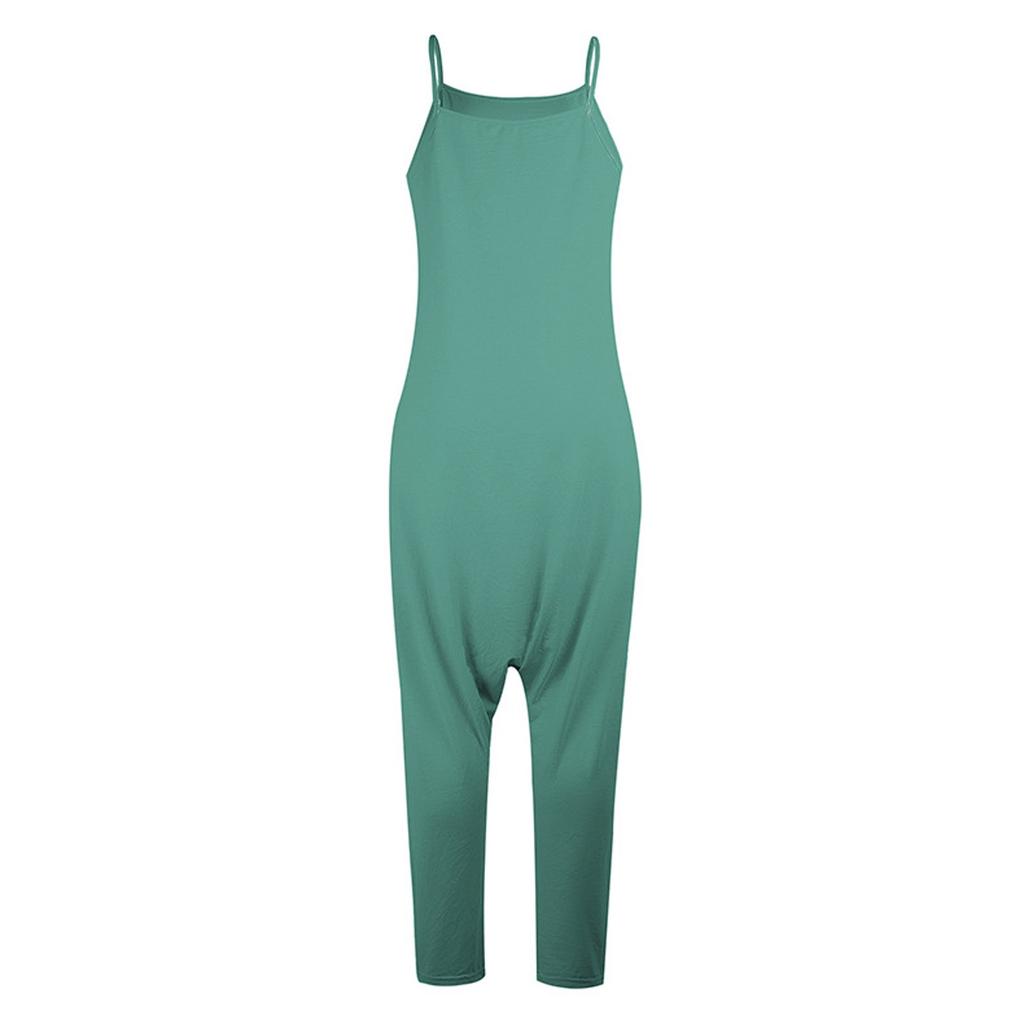 Mono de Moda para Mujer sin Mangas Holgado con Tirantes de Color