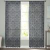 Baroque Pattern Decoration Flower Grey Sheer Curtains for Living Room Tulle for Windows Voile Yarn Short Bedroom Curtains