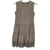 FOXEY Brown Linen 100 Gardenia Dress Dress 38 BrownUsed