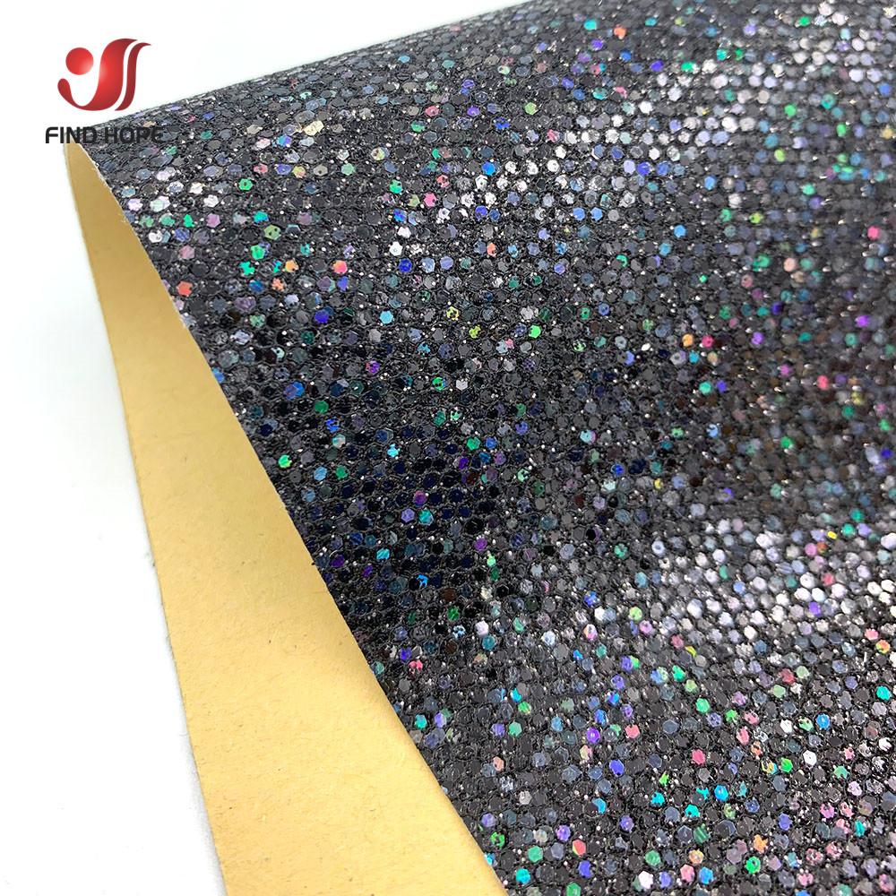 Selbstklebendes Diamant-Glitzer-PU-Kunstleder-Vinyl-Funkelndes Stoffmaterial Bastel-Schleifen-Dekor Handgemachtes DIY