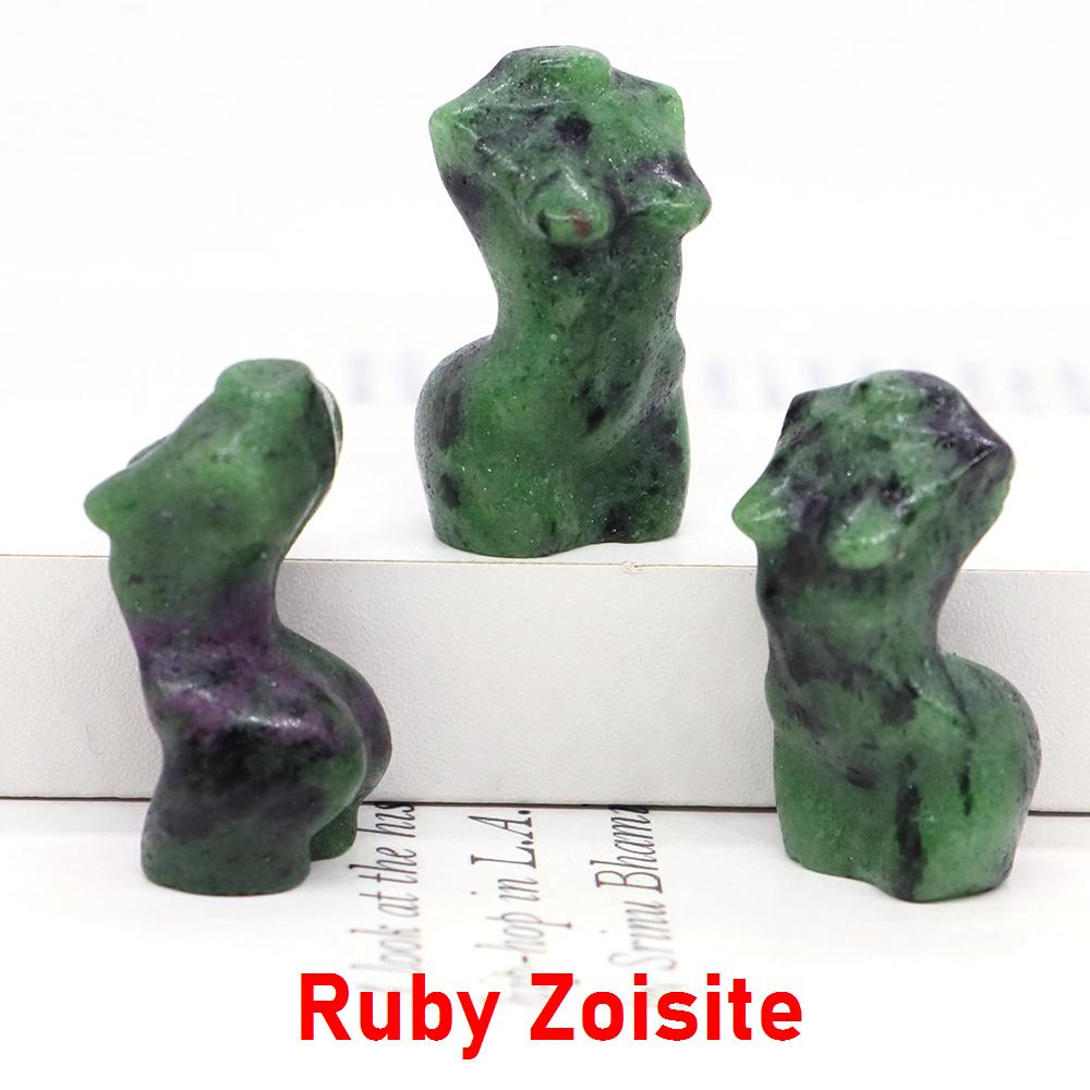 1,2" Sexuelle Damenmodell-Statue Heimdekoration Heilkristall Geschnitzter Edelstein Weiblicher Körperbüste Figur, Reiki Rosenquarz Göttin Geschenke