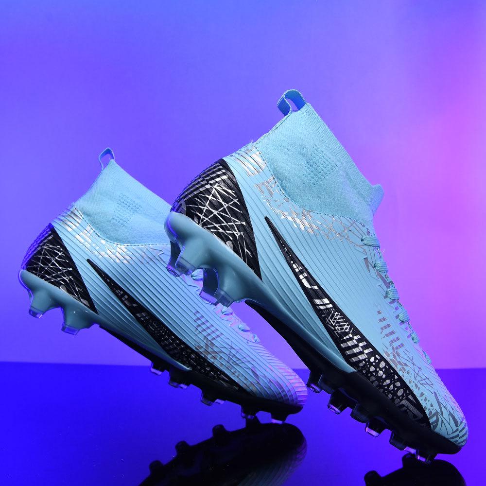 2024 Football Boots Long Spikes High Ankle Soccer Shoes FG Outdoor Grass Cleats Soccer Boots Training Sport Football Shoes