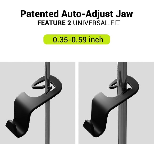 Car Seat Headrest Hook 4 Pack,Purse Holder Hook For Car Organizers And Storage,Car Organization Accessories For Women Road Trip Essentials,Long