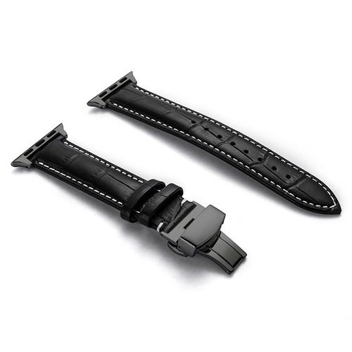 Leather strap for Apple watch band 44mm 40mm 45mm 41mm 49mm 42mm 38mm Butterfly buckle Bracelet iwatch serie 3 5 6 se 7 8 ultra