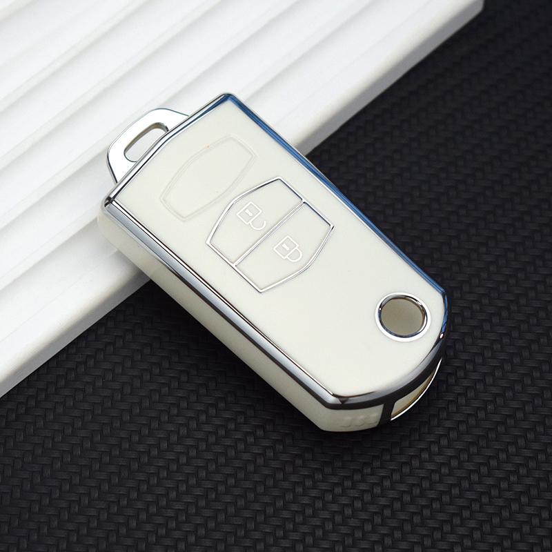 Tpu Car Folding Key Case Cover 2 3 Button Shell Protector Keyless Fob Bag For Mazda 3 5 6 Series M6 Rx8 Mx5 Accessories