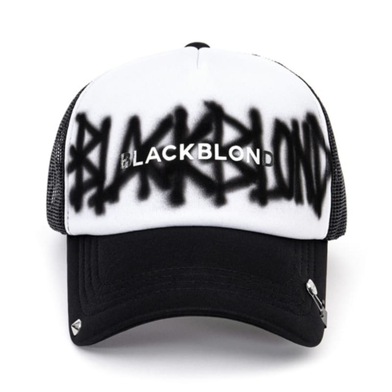 BLACKBLOND BBD Graffiti Metal Logo Trucker Mesh Cap (Black)