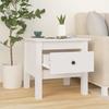 813786 vidaXL Table d'appoint Blanc 40x40x39 cm Bois massif de pin