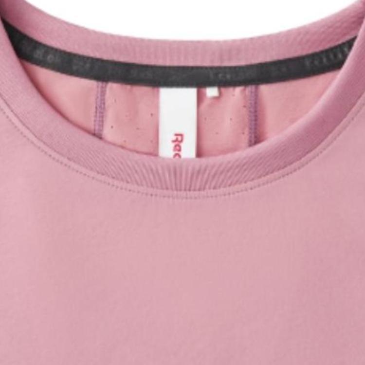 Reebok Logo Print Short Sleeve T-Shirt Women tops Pink 23RCS408WGF0
