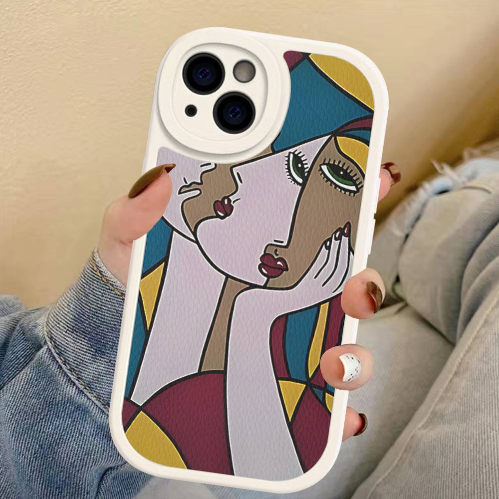 Picasso Abstract Art Phone Cover For IPhone 11 12 13 14 15 16 Pro Max Mini Plus Soft Leather Case