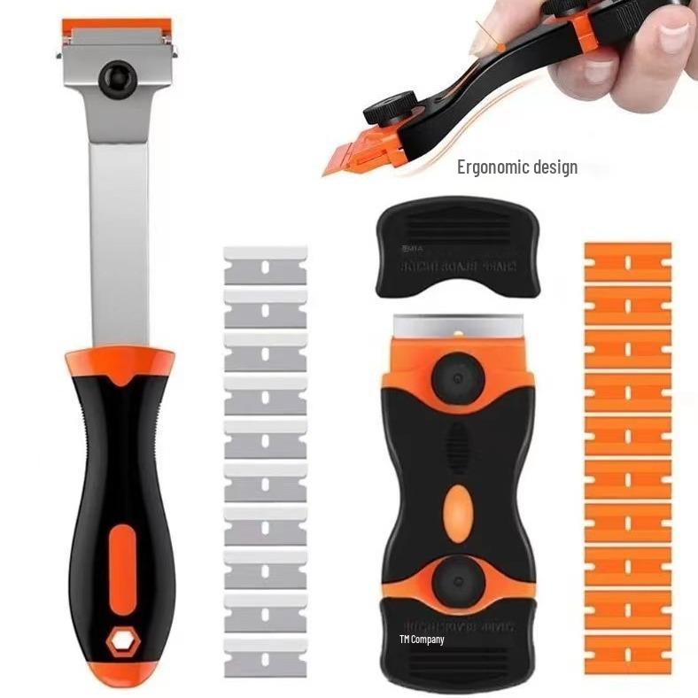 Multi-Function Double-Headed Glue Removal Scraper for Car Film and Kitchen Cleaning