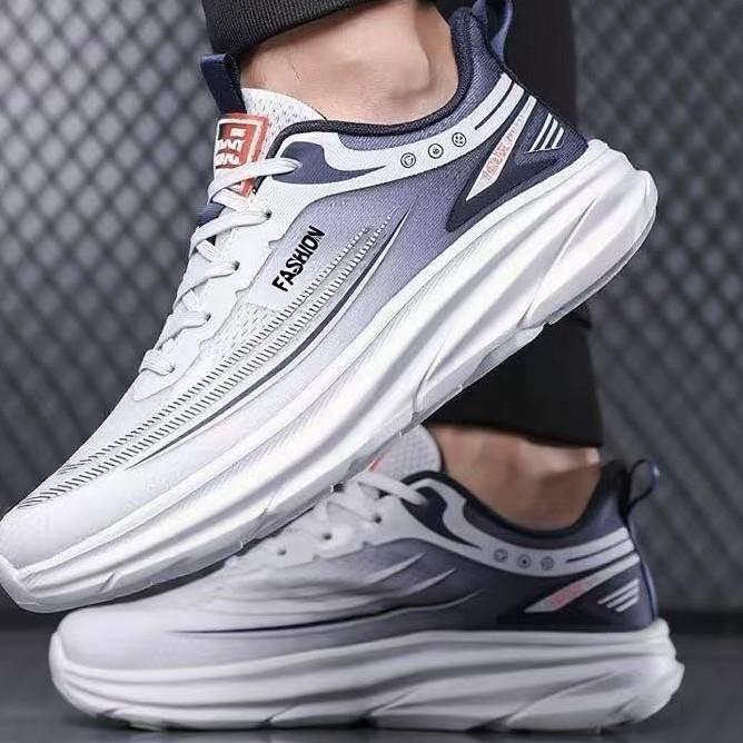 New Gradual Change Men's Shoes Summer Mesh Soft Sole Comfortable Breathable Lightweight Running Shoes Fashion Sports Shoes